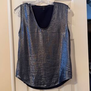 J. Crew Shimmering Silver Tank Top